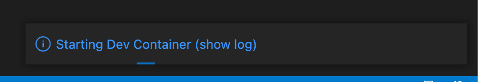 Starting Dev Container small
