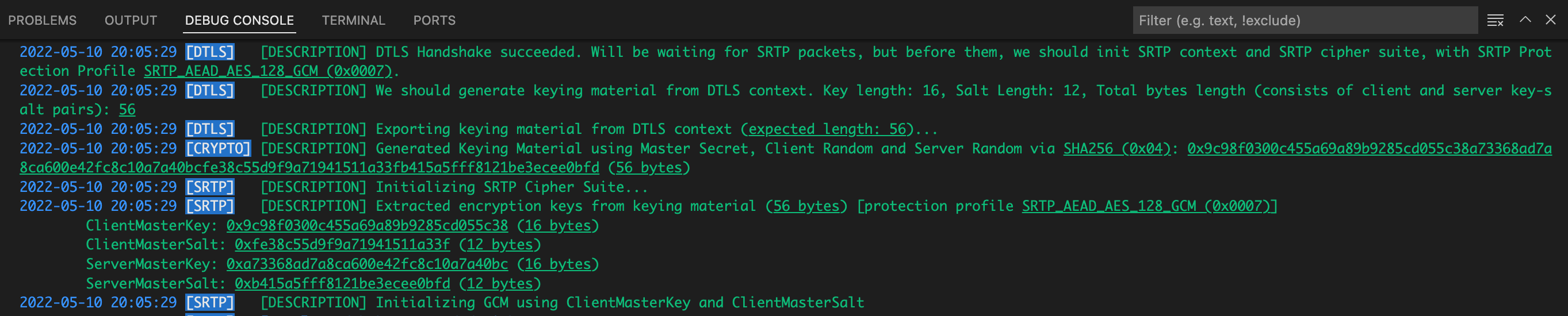 SRTP Initialization